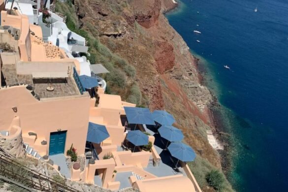 Top View of Santorini Greece