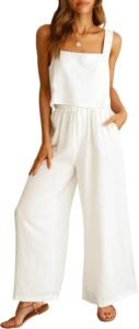 ANRABESS Women's 2 Piece Outfits Linen