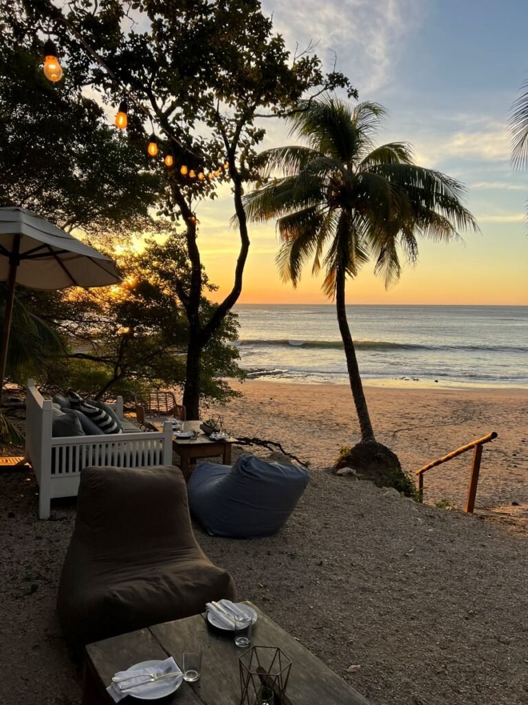 Golden hour by the beach at Costa Rica